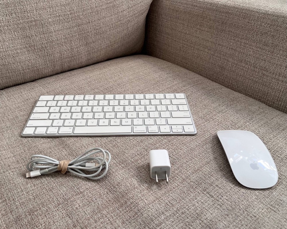 Apple A1644 Magic Keyboard A1657 Magic Mouse 2 + Charger + Cable