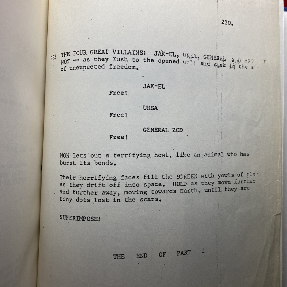 Bound Superman Final Screenplay 1976
