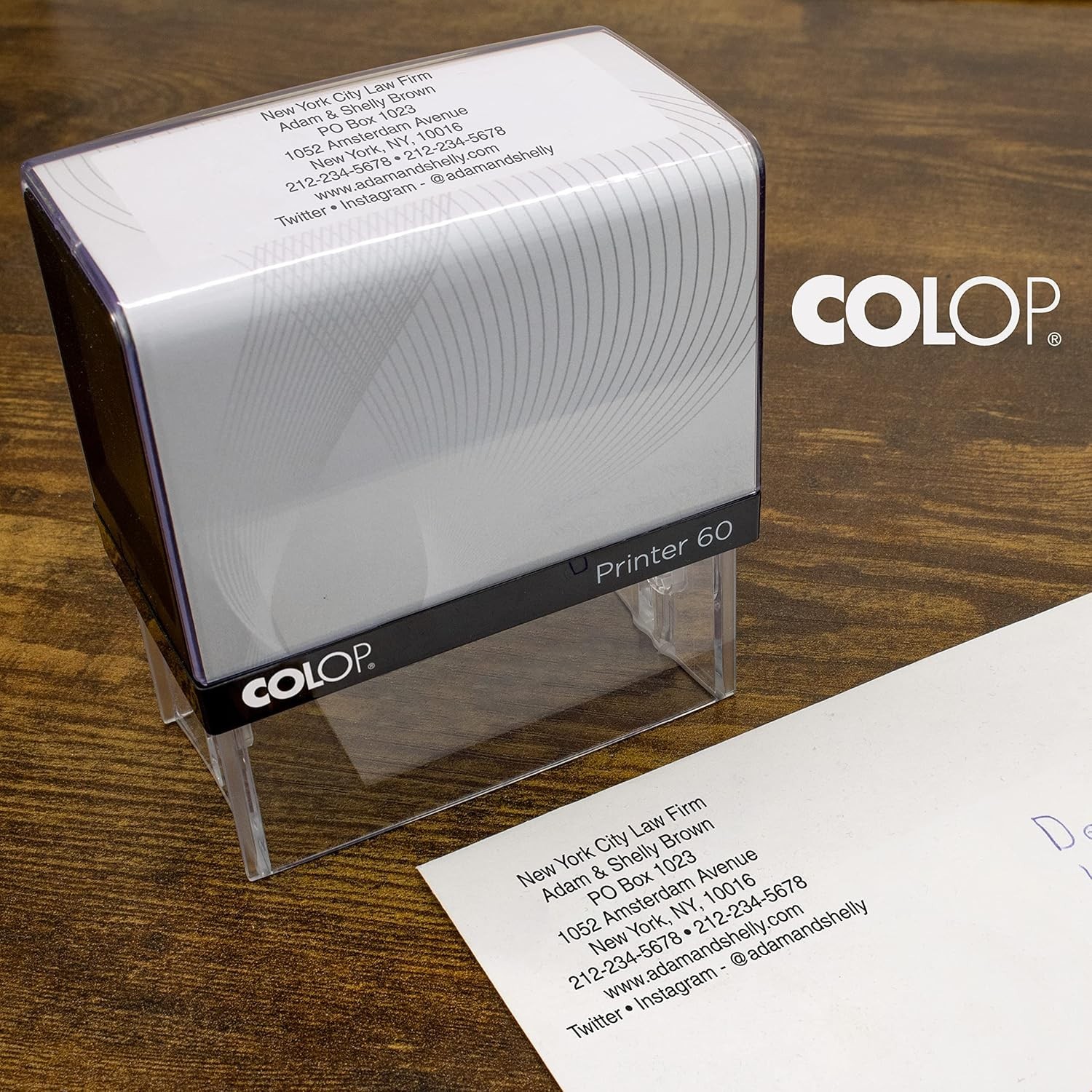 COLOP XXL Size Self Inking Custom Signature Stamp - Choose from Many Fonts & ...