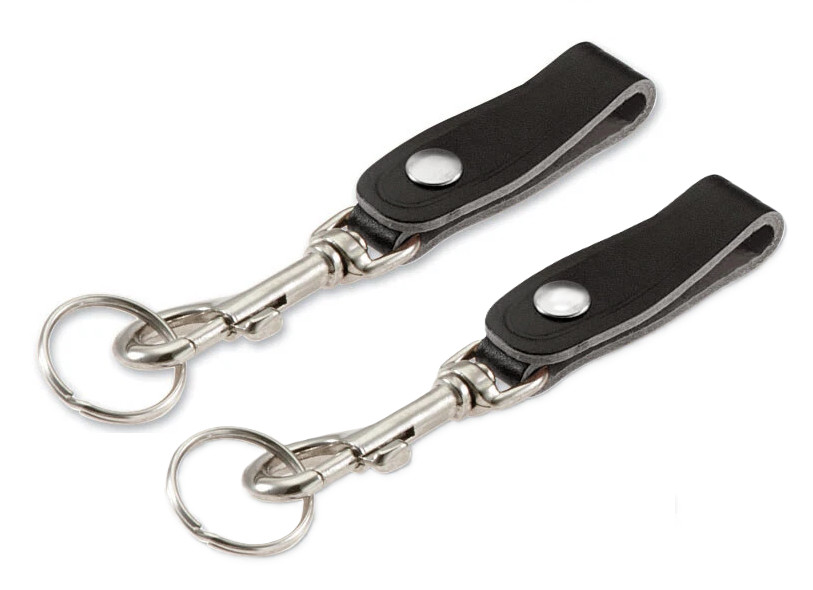 LOT OF 2 - Lucky Line 45201 Leather Belt Hook with Bolt Snap Key Chain Accessory