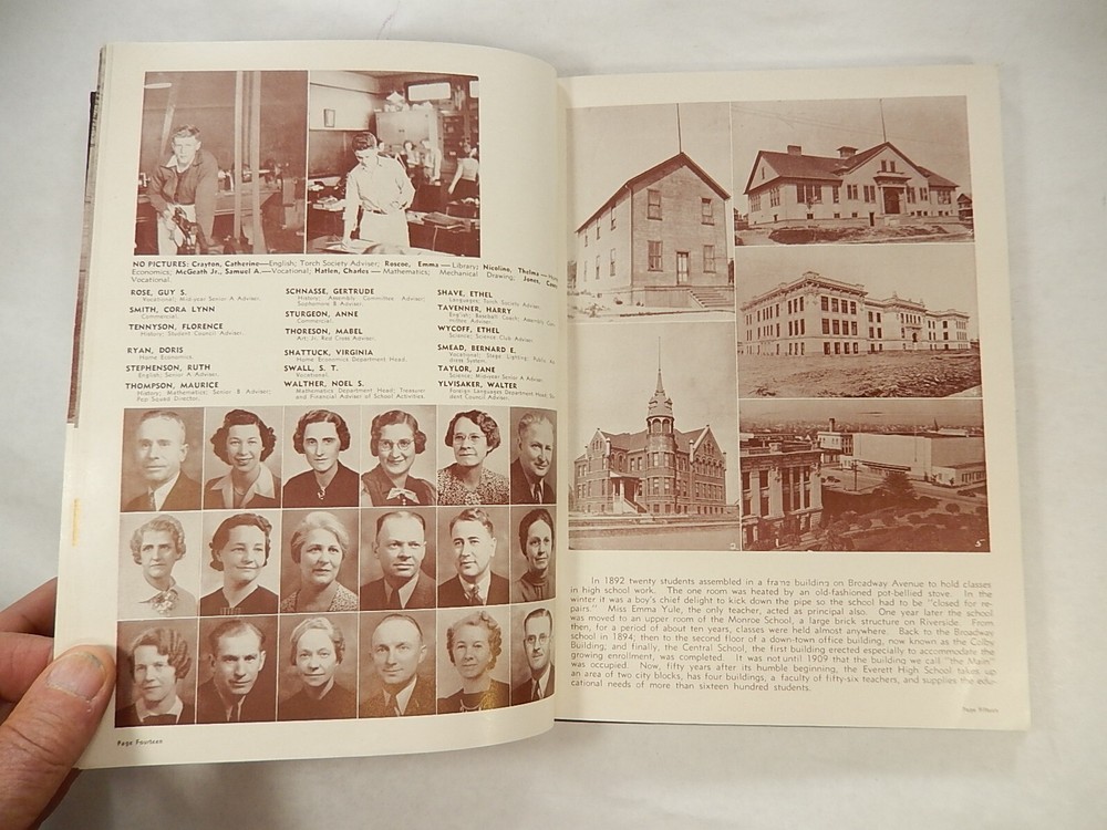 Yearbook, Everett High School, Everett Washington, 1942, Nesika