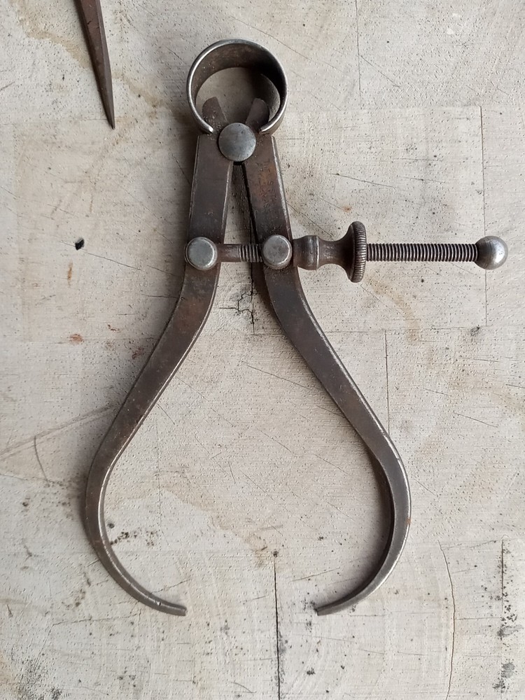 Vtg 4 Starrett Spring Type Outside/Inside Caliper/Divider Quick Spring Nut