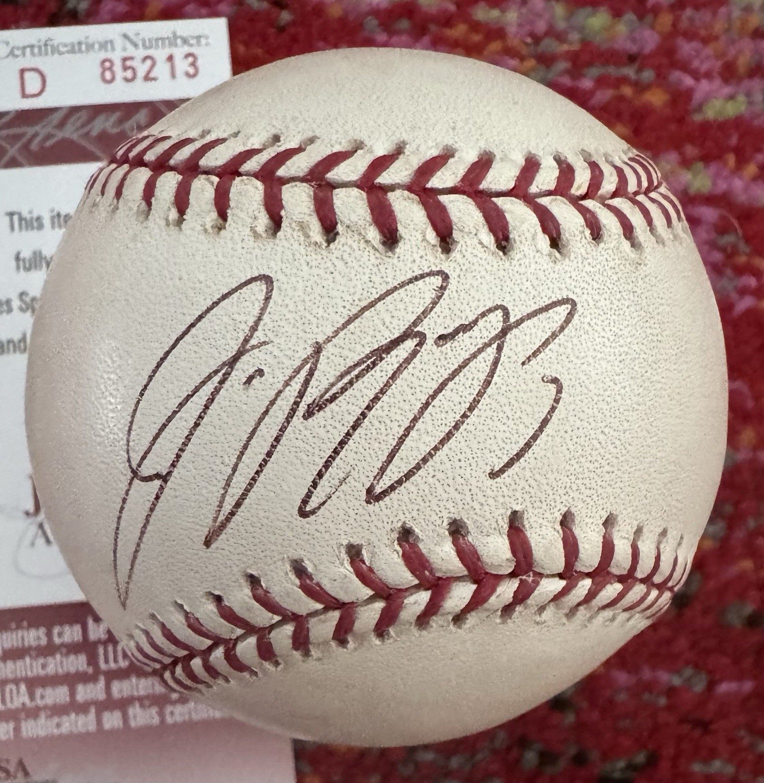 Jose Reyes Autographed OMLB Selig JSA Authentication