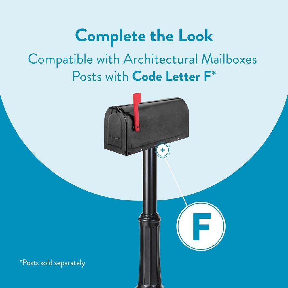 Galvanized Steel Post Mount Mailbox