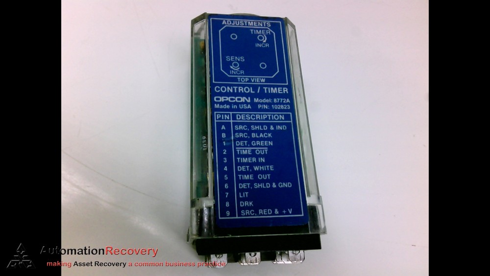 OPCON 8772A, CONTROL TIMER,9 PIN, 5-15 SECOND #205471