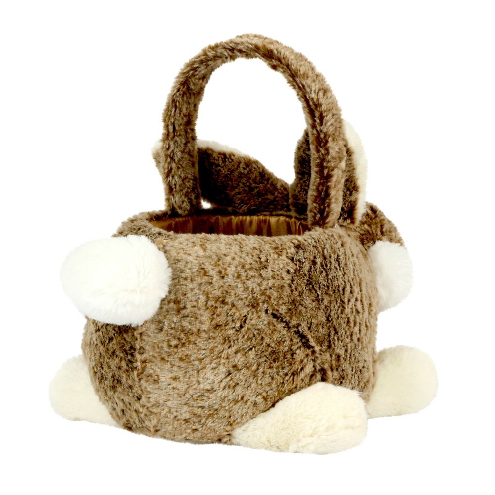 12" Plush Easter Bunny Basket Multi-purpose Decorative Basket