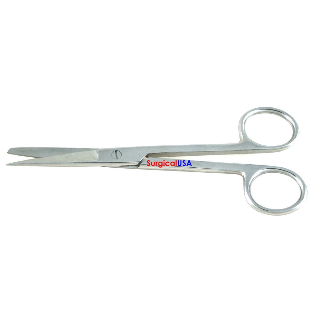 Operating Scissors Straight Blades Sharp Blunt Points Ring Handle Size 4.5Inch