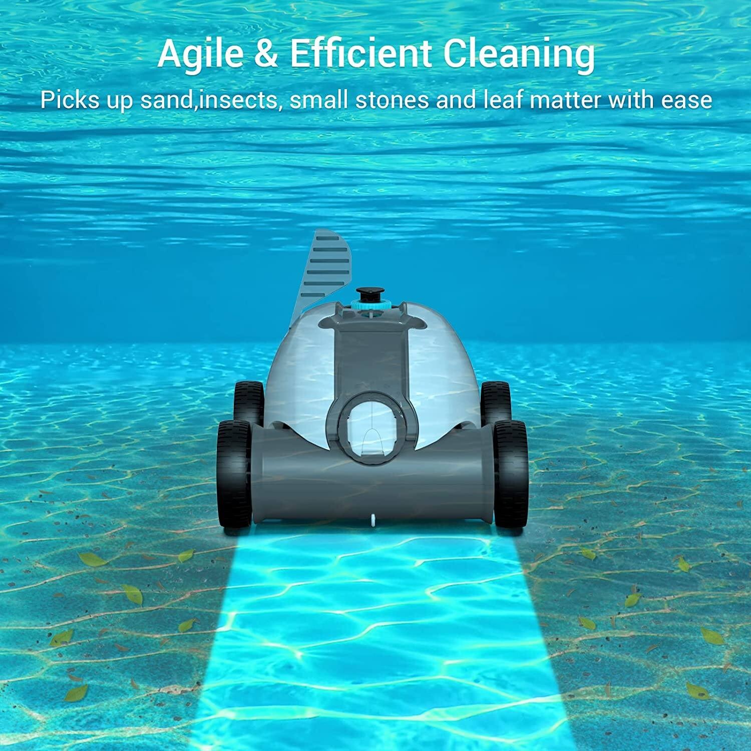 AIPER Cordless Robotic Automatic Pool Cleaner Vacuum,5000 mAh Rechargeable USED