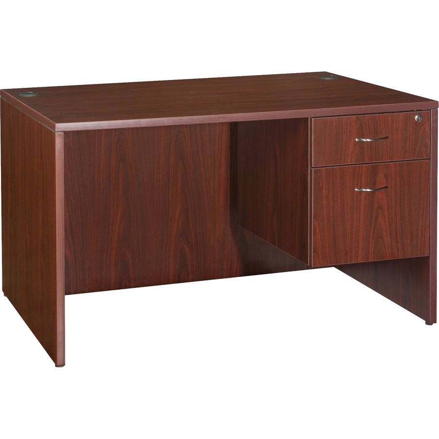 Lorell LLR69902 Rectangular Desk Shell 30"W Mahogany