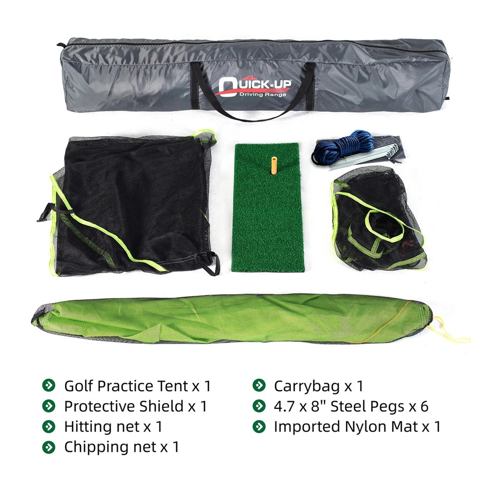 Quick Up Golf Net Bundle, Backyard Practice Net, 10' x 7', NEW
