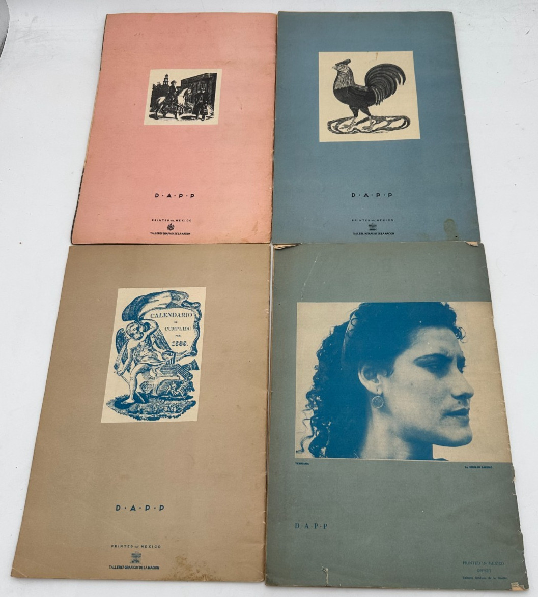 Lot of 4 Vintage 1938-1939 Mexican Art & Life Magazines Rare