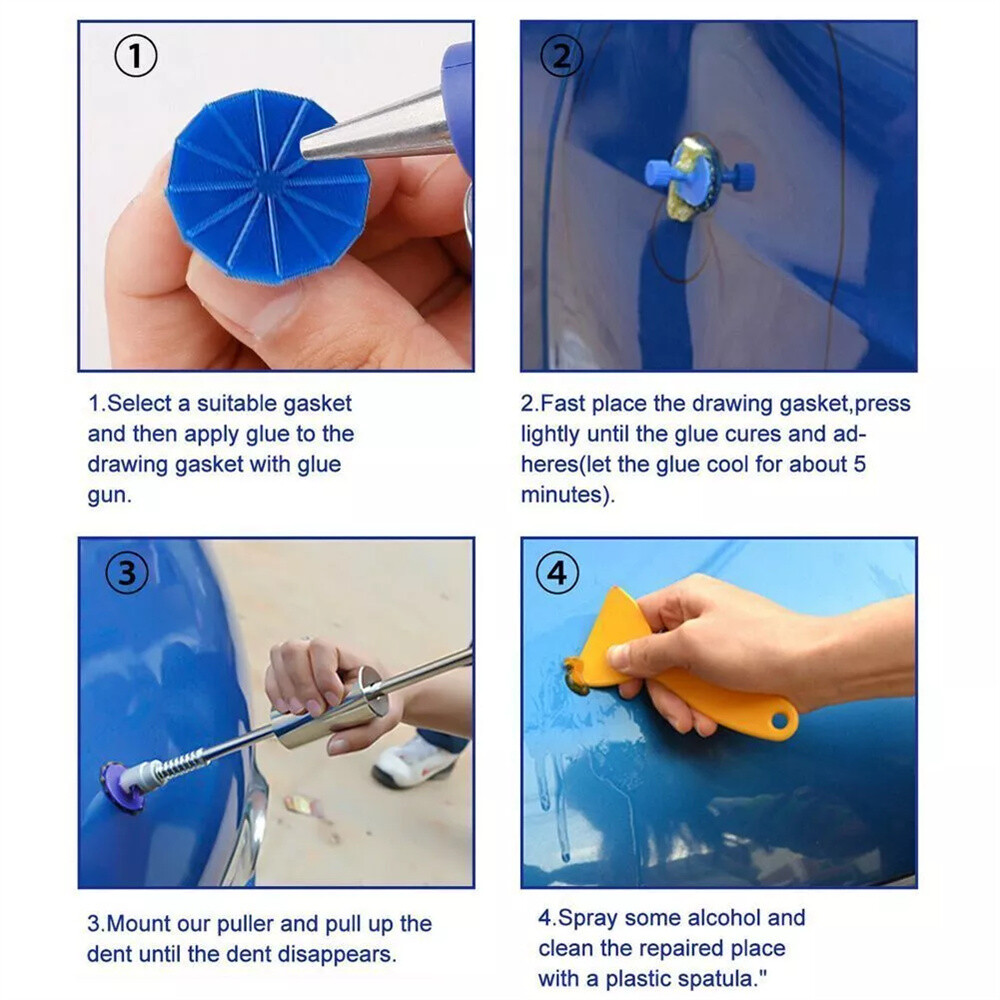 Car Body Paintless Dent Repair Tools Slide Hammer Puller Lifter Hail Removal Kit