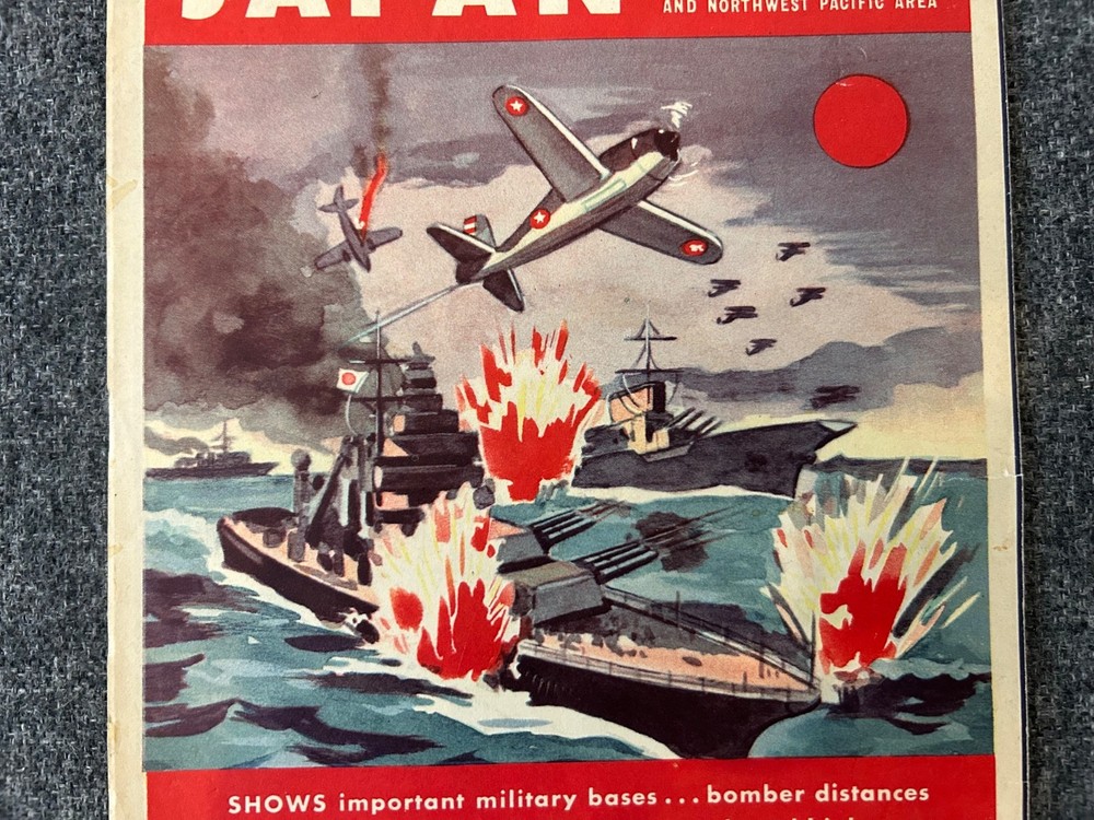 Vintage 1942 Japan War Map