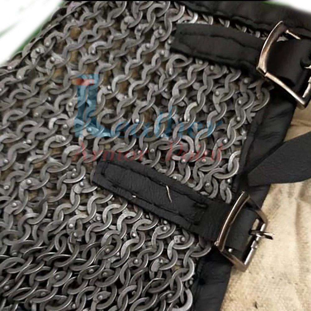 Chain Mail Aventail 8 mm 18 Gauge Flat Ring & Alternate Solid Ring, Dome Riveted