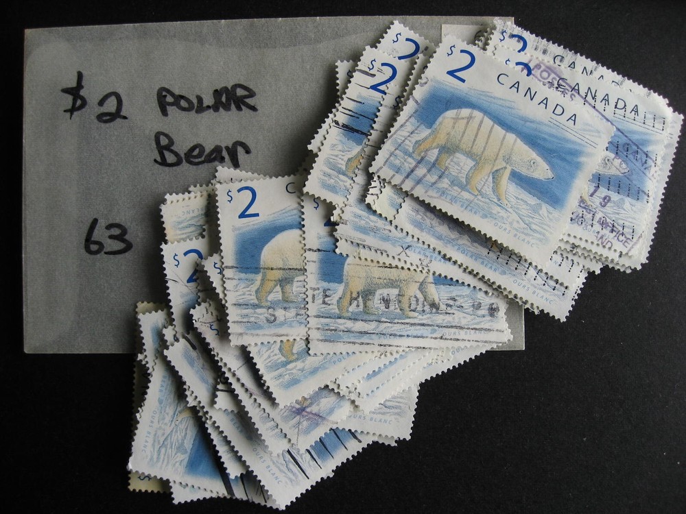 Canada wholesale 700 used $2 stamps in envelopes various issues
