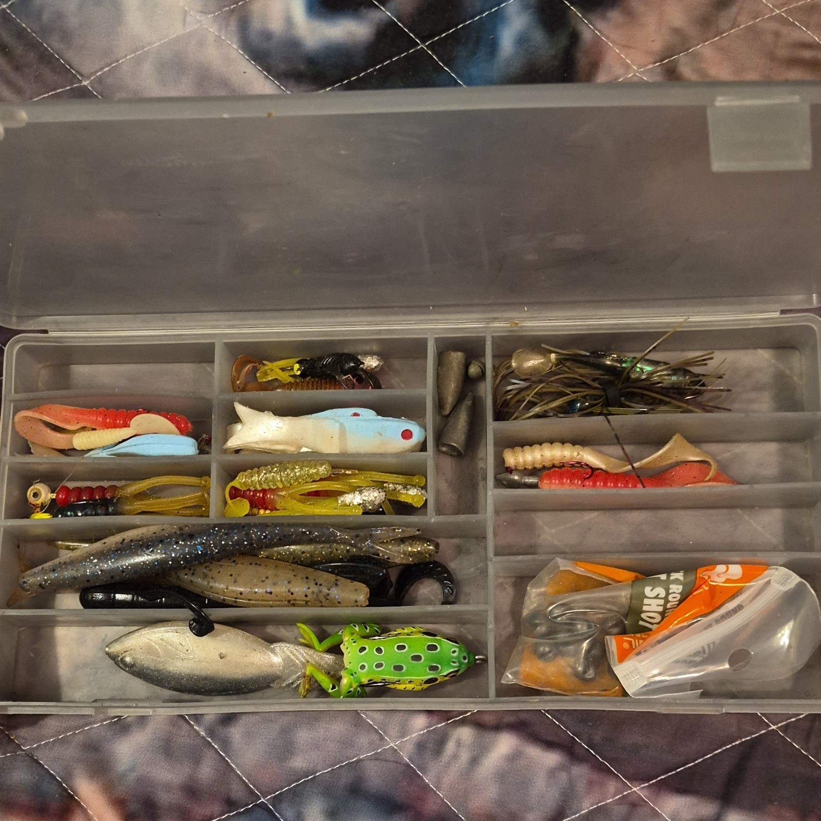 Mixed Lot Fishing Baits Soft Hard Plastic Jig All Freshwater 2 Tackle Boxes