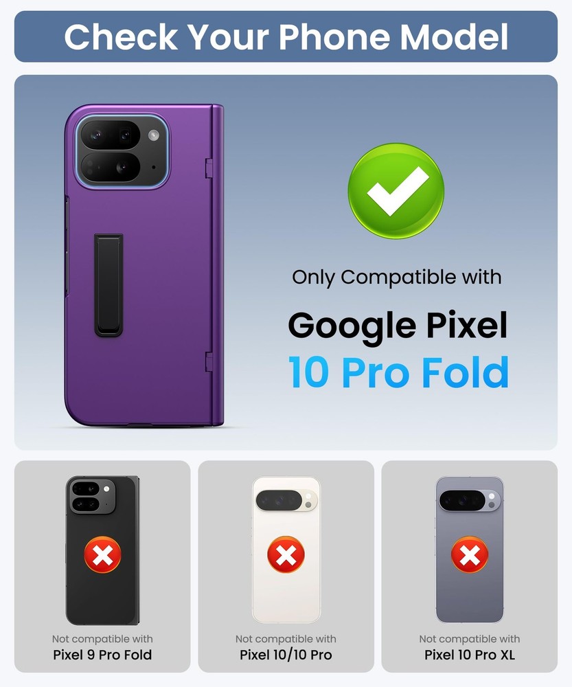 ASAFCASE for Google Pixel 10 Pro Fold Case Slim with Kickstand & Hinge Protectio