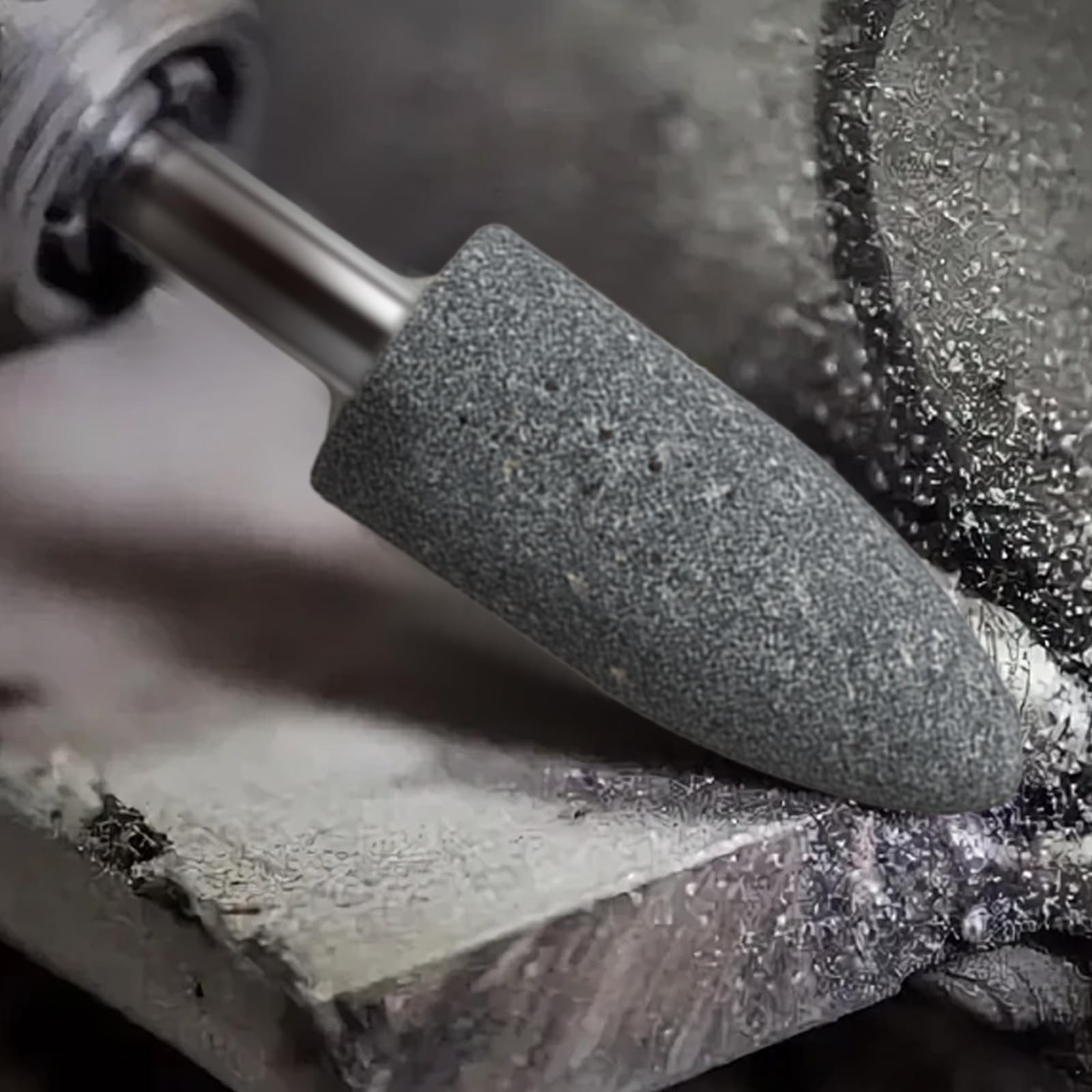 6 PCS Grinding Stones 1/4 Inch 6mm Multi Shaped Head Mounted Stone Abrasive G...