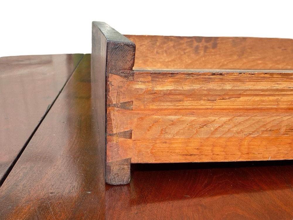 Antique Boston Mahogany Classical Drop Leaf Dining Table