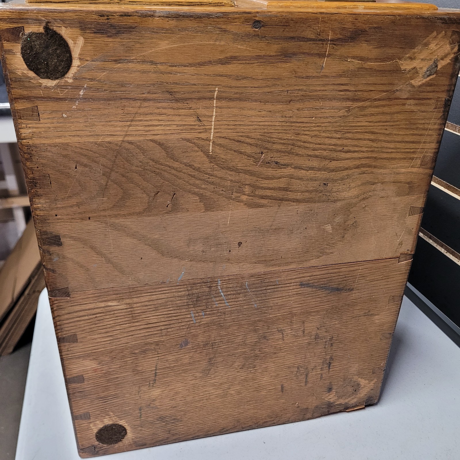 Vintage Remington Rand 6 Drawer Library Card Catalog File Cabinet Oak Solid