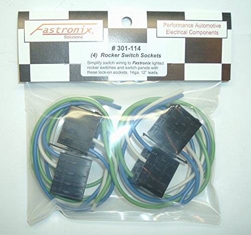 Fastronix Pre Wired Rocker Switch Socket Wiring Harness () 4-Pack