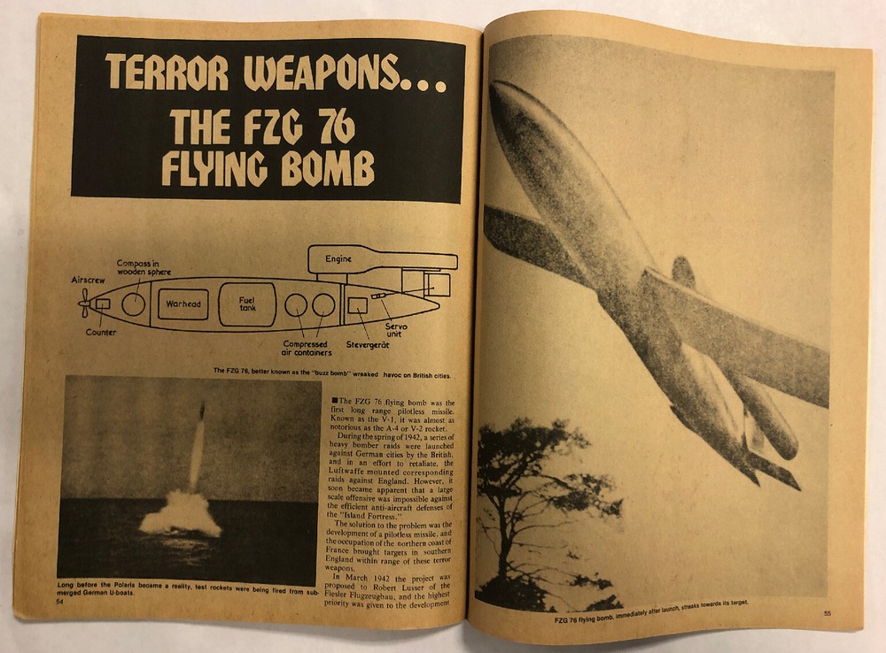 War Classics Supersonic Missiles & Jets Magazine August 1976 Issue