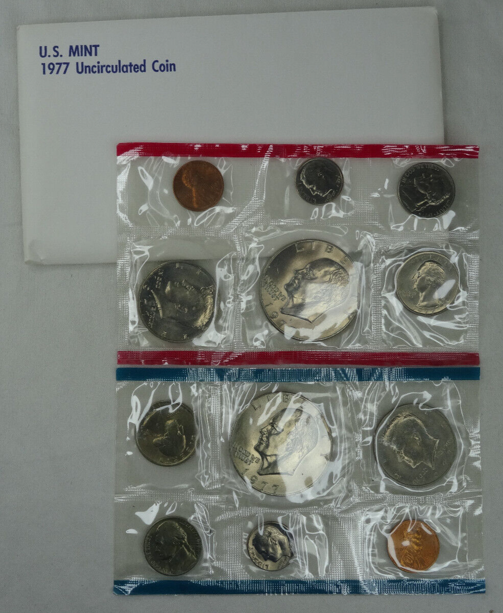 1970-1979 Lot of 10 US Mint P & D Sets Decade 118 Coins Original Mint Envelopes