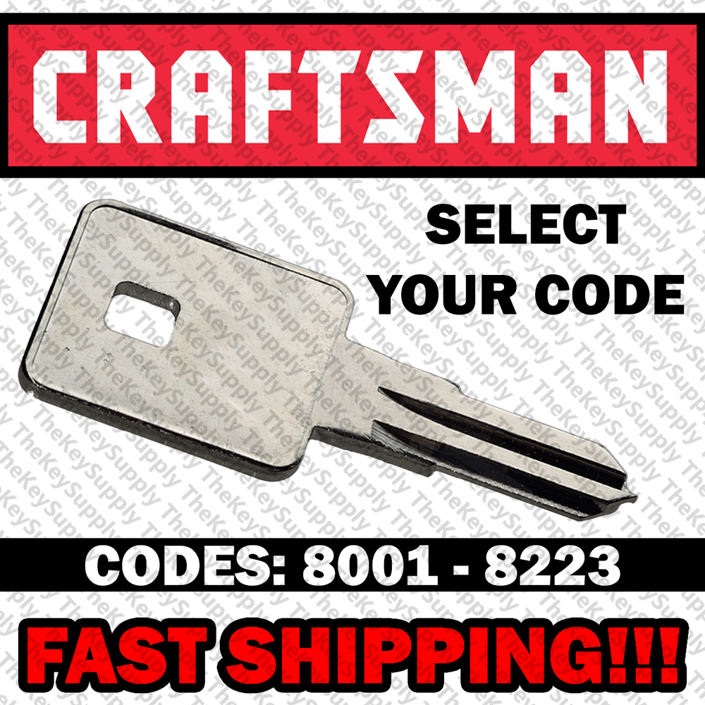 Craftsman 8101 Precut Replacement Toolbox Key llave