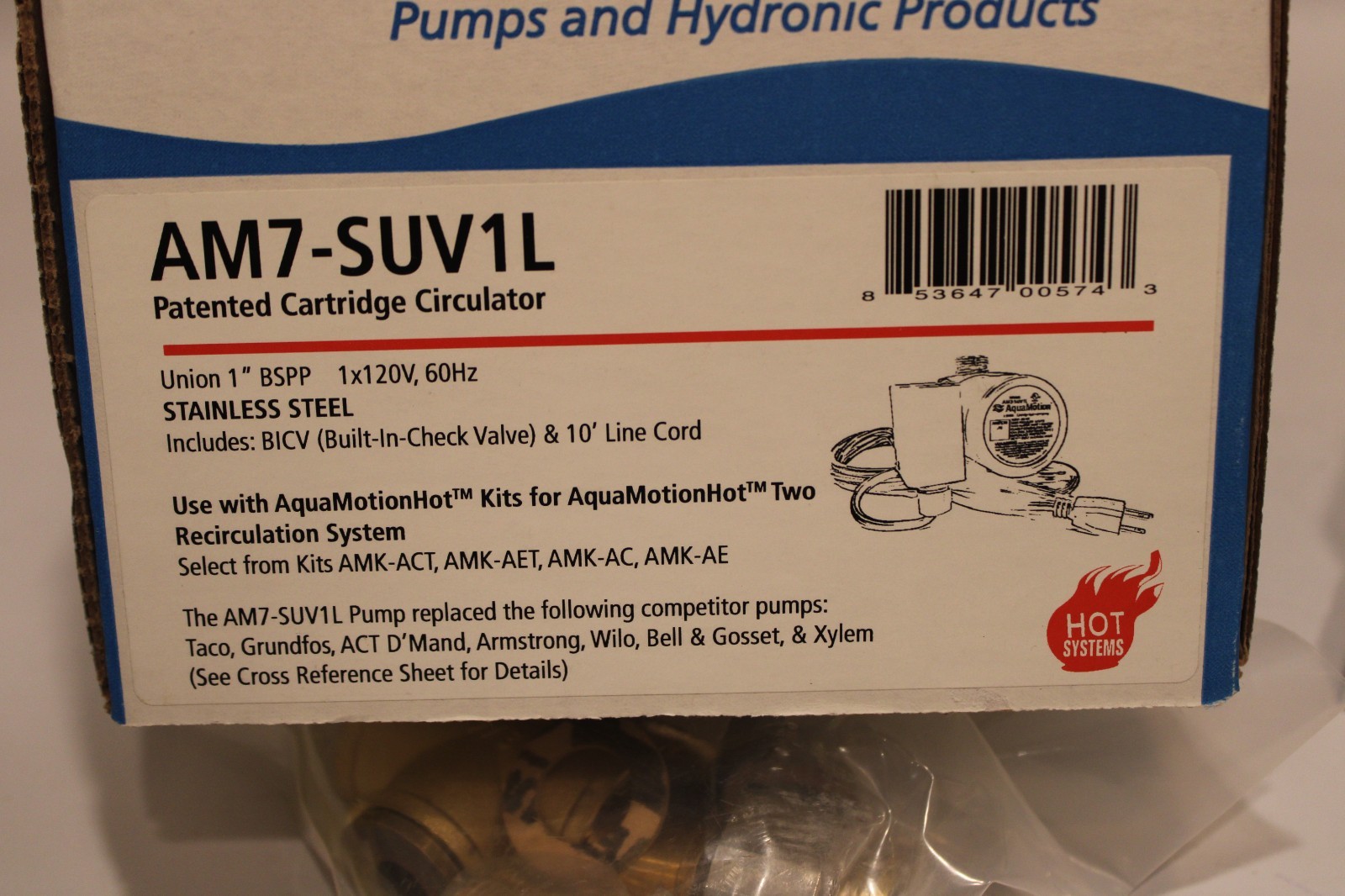 Aquamotion AMH2K-7 - S. S. Single Speed Water Circulator For Tank Water Heaters