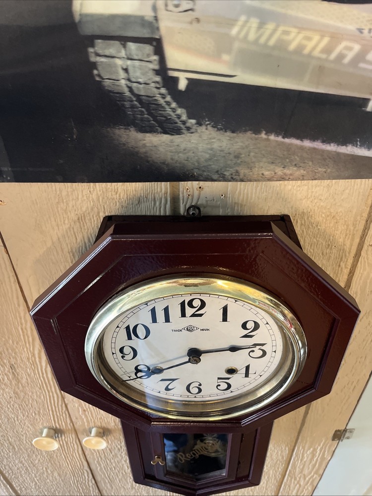 ANTIQUE TRADE MARK PENDULUM REGULATOR WALL CLOCK