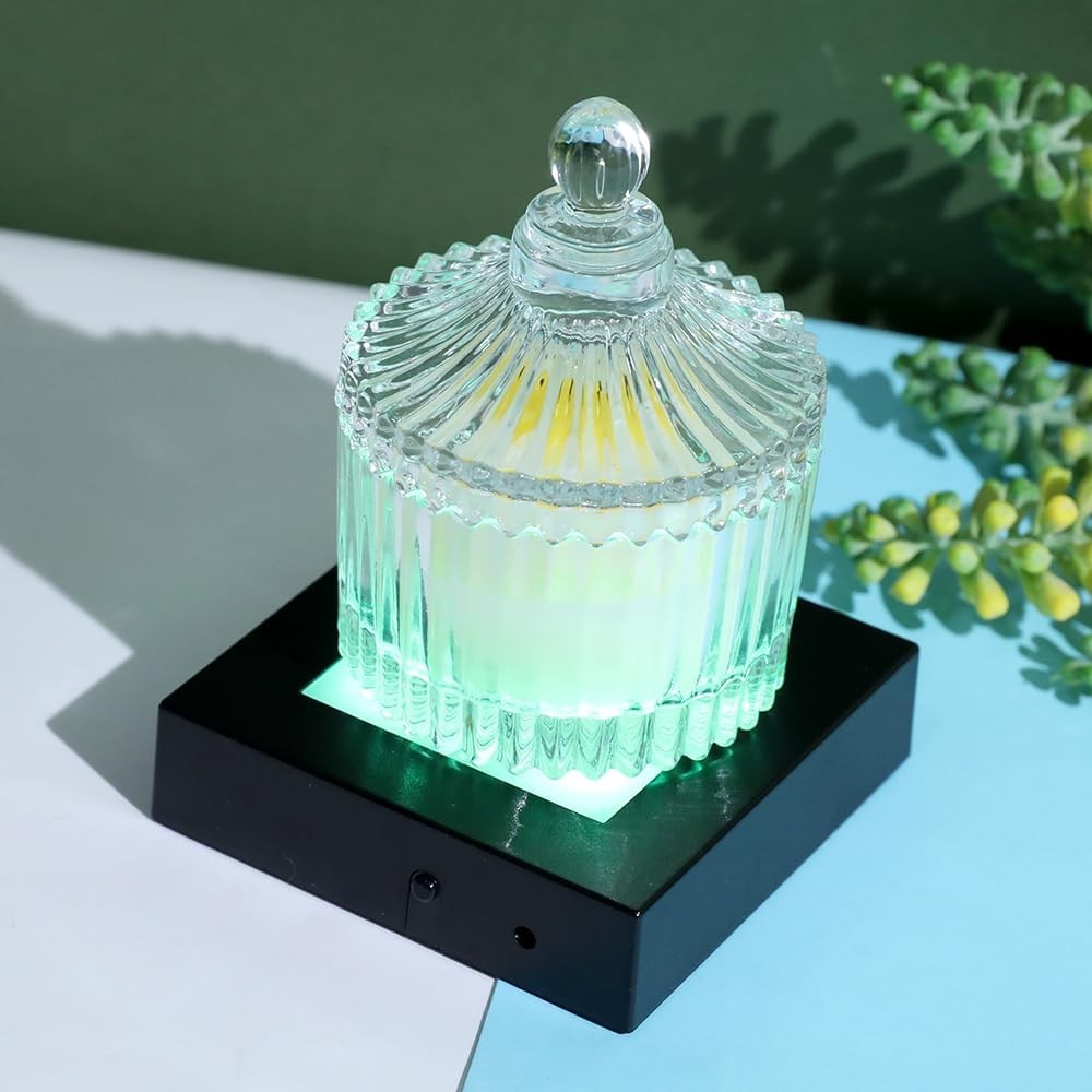 LED Light Base Display Stand 3D Crystal Lighted Base Square Stand Plate Pedestal