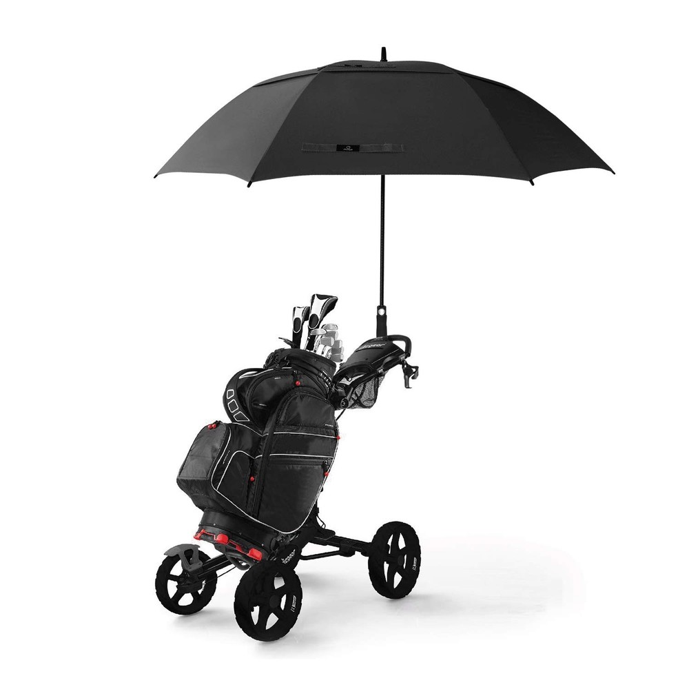 68 Inch Extra Large Golf Umbrella Double Canopy Automatic Open Sun Rain Stick...