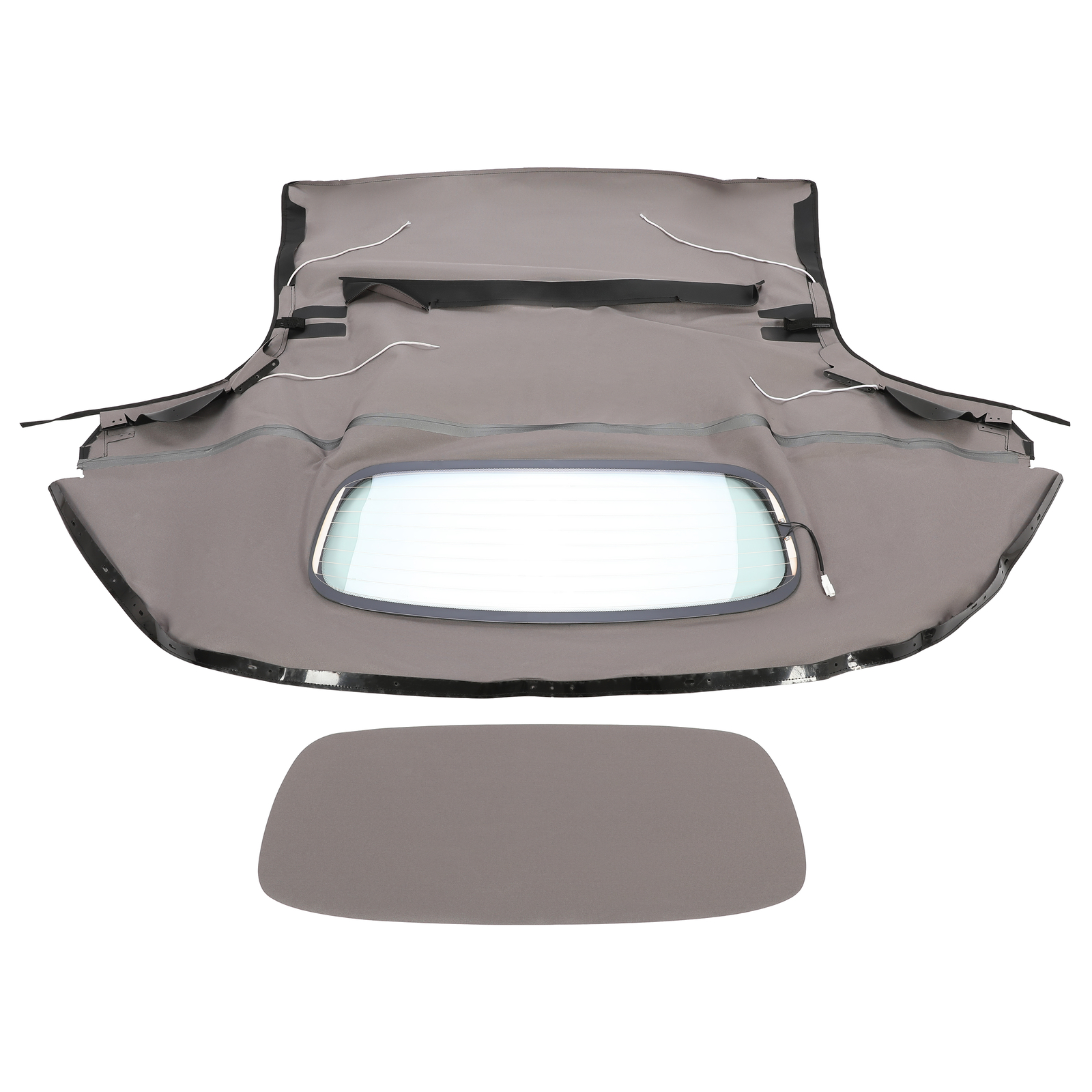 Black Convertible Soft Top W/ Heated Glass Window For Mazda MX-5 Miata 2006-2014