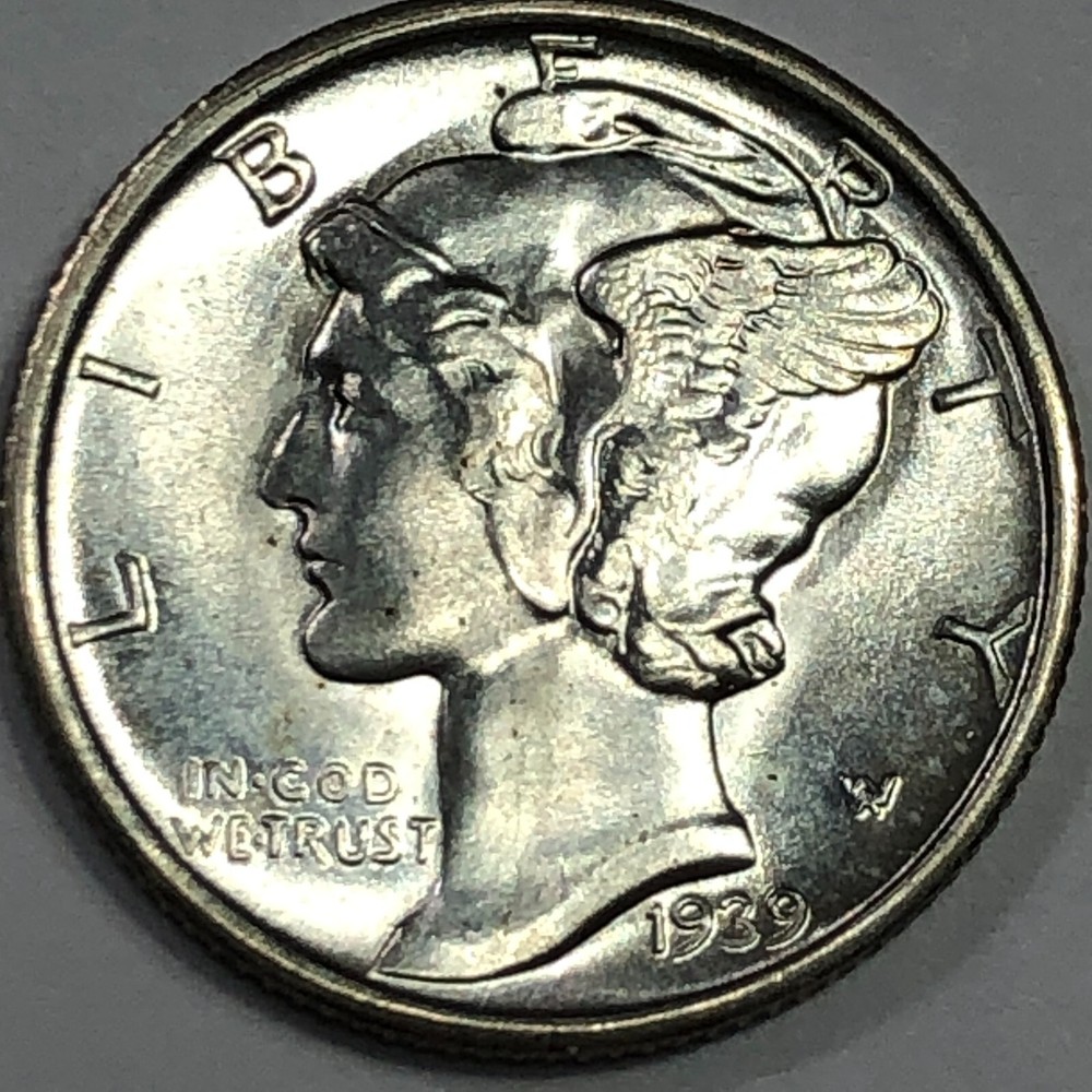1939-S  Uncirculated Mercury Silver Dime - #19798