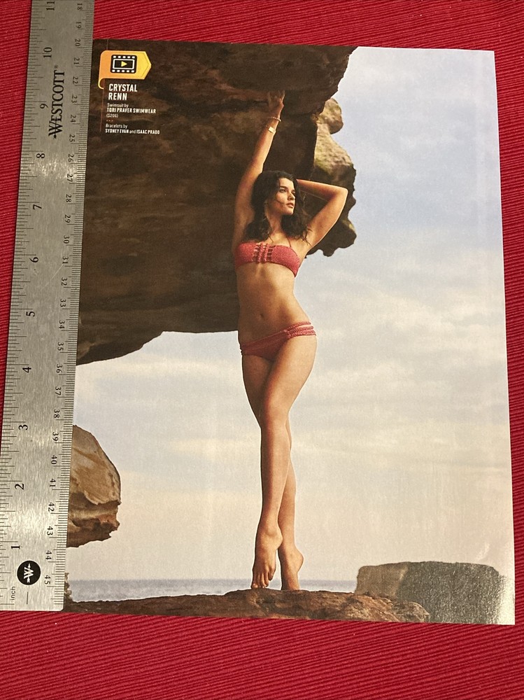 Supermodel Crystal Renn Sexy Bikini 2012 Print Pinup