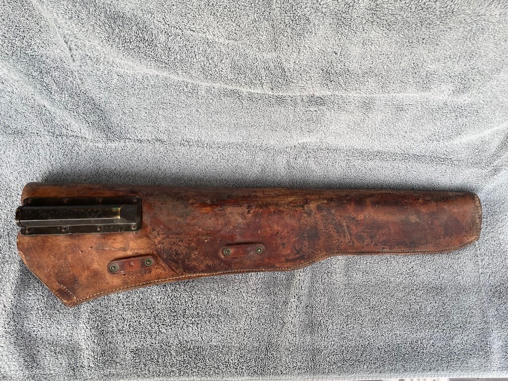 ORIGINAL WWII US ARMY M1 GARAND RIFLE LEATHER CARRY SCABBARD BOYT 1942 WW2 USMC