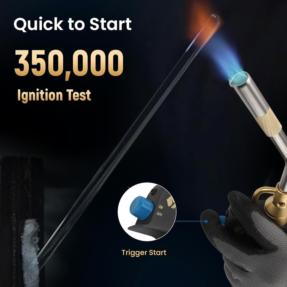 Professional Propane Torch Head with Adjustable Flame - Perfect for DIY Projects