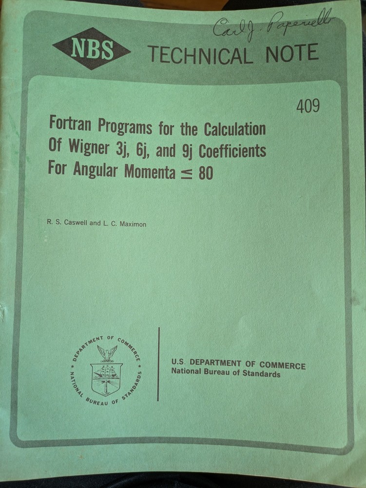 NBS Technical Notes 1966-Fortran Programs  US Dept of Commerce -409