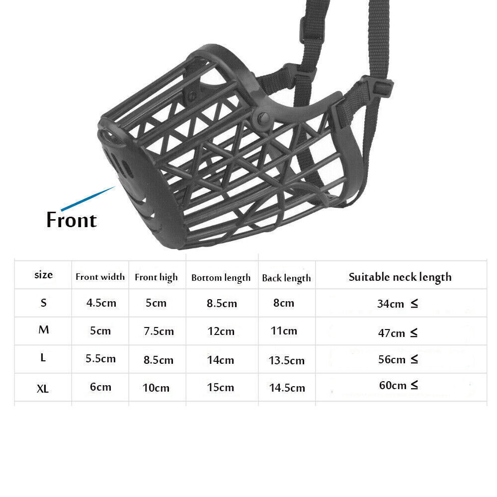 Dog Pet Basket Muzzle Mouth Cover Mesh Cage NoBarking Anti Bite Biting Chewing