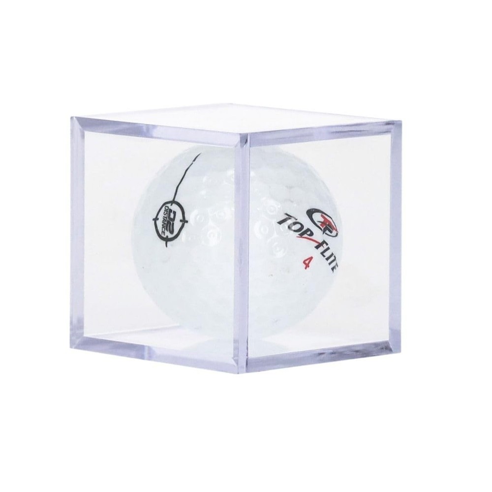 BCW Golf Ball Display Case - 1 ct Clear Polystyrene Shell White