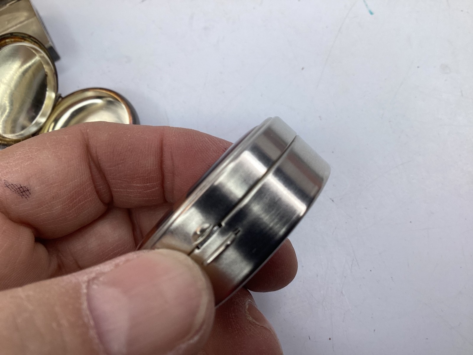 4 Vintage Engraved Sterling Silver Rectangle Pill Box,cloisonné, wood inlay+(B3)