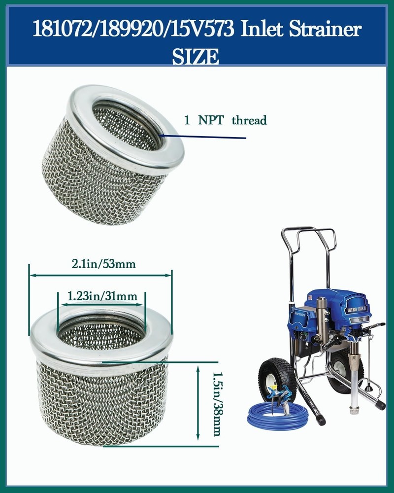 Inlet Strainer, Hose Strainer 181072 silver