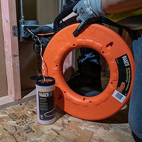 Klein Tools 56108 Poly Pull Line with Orange Tracer, 500ft