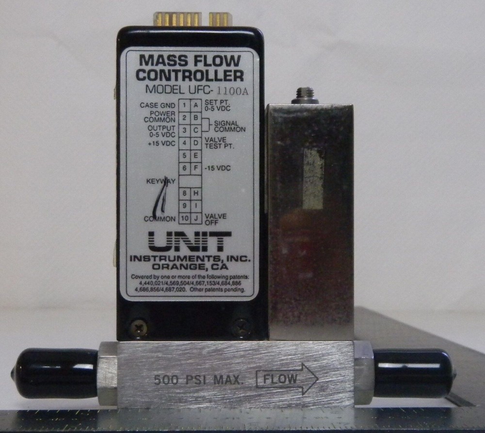 Unit UFC-1100-A Mass Flow Controller, Gas- N2,Range- 500sccm, Used