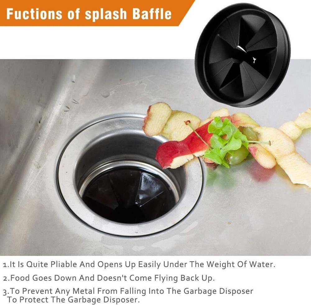 Sink Baffle QCB-AM, Replace for Evolution Series Garbage Disposal Splash Guards