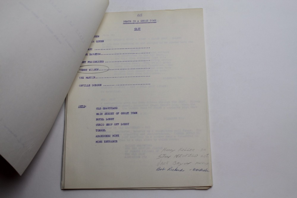 ELLERY QUEEN / Arthur E. Orloff Unproduced Episode 1954 TV Series Script
