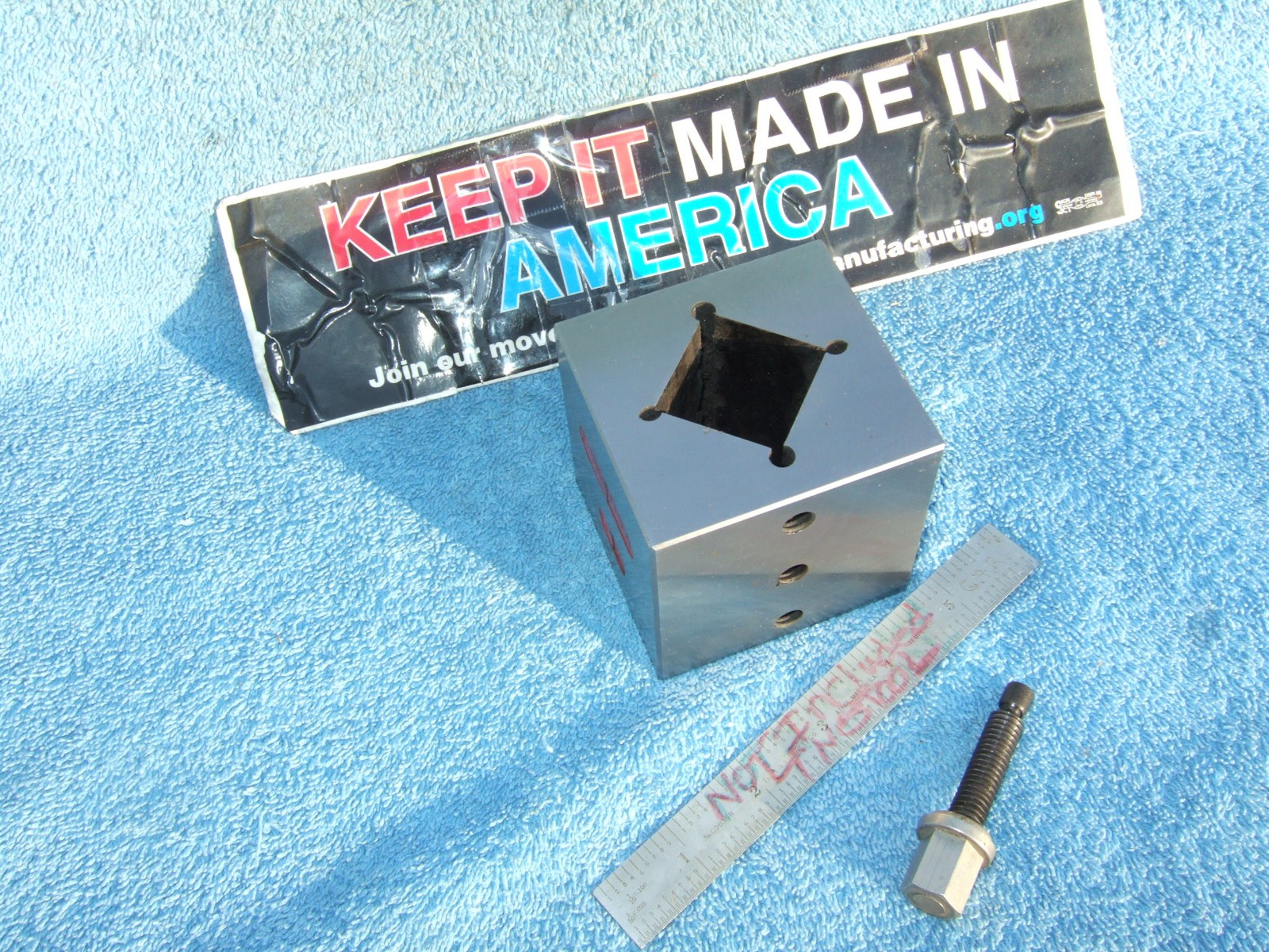 V BLOCK LRG 3 X 3 X 2.8 USA TOOLMAKER MADE 4 YOUR BRIDGPORT MACHINIST GRIND QA