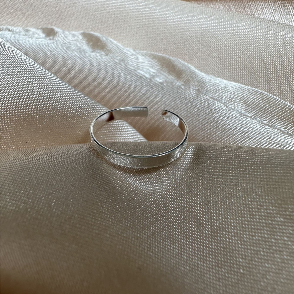 Sterling Silver 2mm Adjustable Plain Toe Ring Rings Band