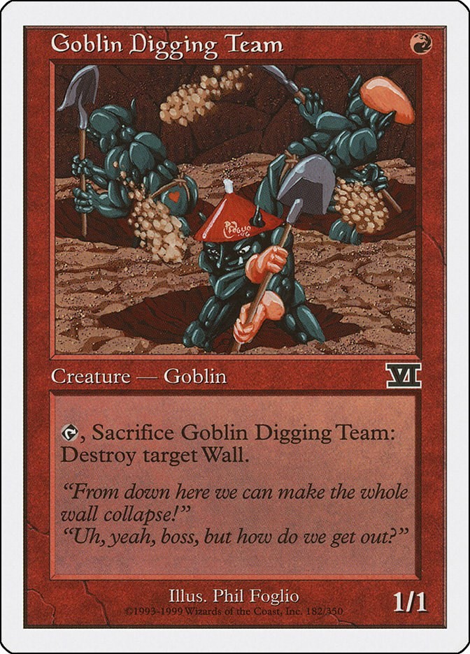 Goblin Digging Team Classic Sixth Edition 182 MTG MP