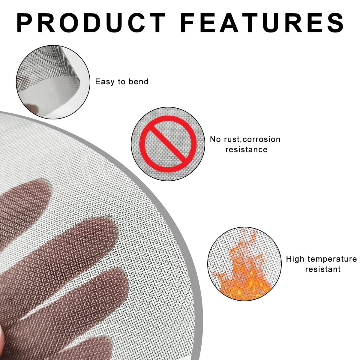 FSTURIOS 5 PCS Plastic Welding Mesh, 5.9 x 7.9 inch Reinforcing Stainless...